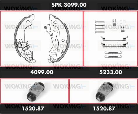 Woking SPK 3099.00 - Bremžu loku komplekts ps1.lv