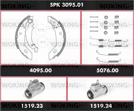 Woking SPK 3095.01 - Bremžu loku komplekts ps1.lv