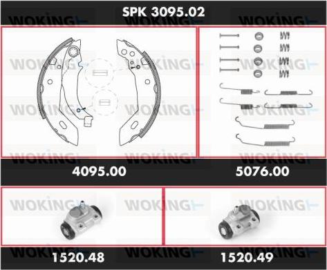 Woking SPK 3095.02 - Bremžu loku komplekts ps1.lv