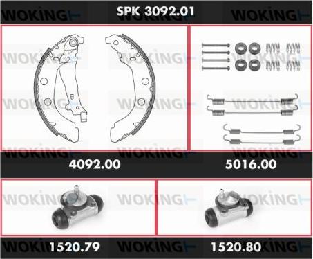 Woking SPK 3092.01 - Bremžu loku komplekts ps1.lv