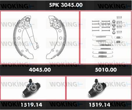 Woking SPK 3045.00 - Bremžu loku komplekts ps1.lv