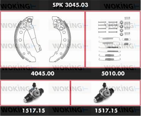 Woking SPK 3045.03 - Bremžu loku komplekts ps1.lv