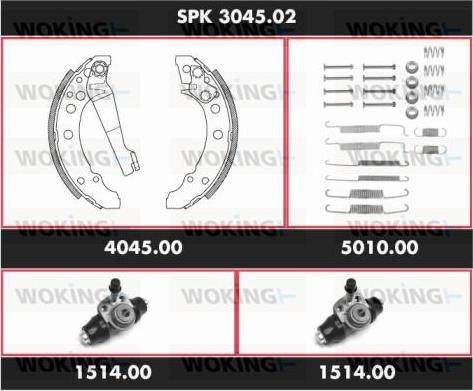 Woking SPK 3045.02 - Bremžu loku komplekts ps1.lv