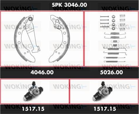 Woking SPK 3046.00 - Bremžu loku komplekts ps1.lv