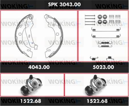 Woking SPK 3043.00 - Bremžu loku komplekts ps1.lv