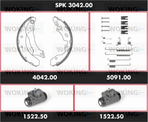 Woking SPK 3042.00 - Bremžu loku komplekts ps1.lv