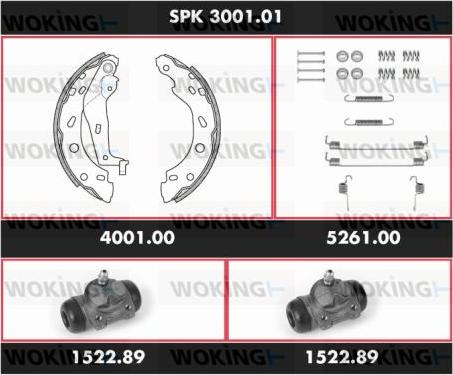 Woking SPK 3001.01 - Bremžu loku komplekts ps1.lv