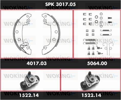 Woking SPK 3017.05 - Bremžu loku komplekts ps1.lv