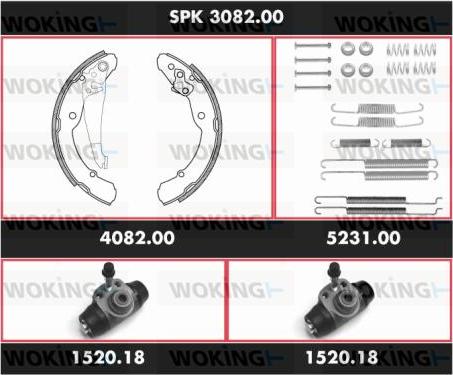 Woking SPK 3082.00 - Bremžu loku komplekts ps1.lv