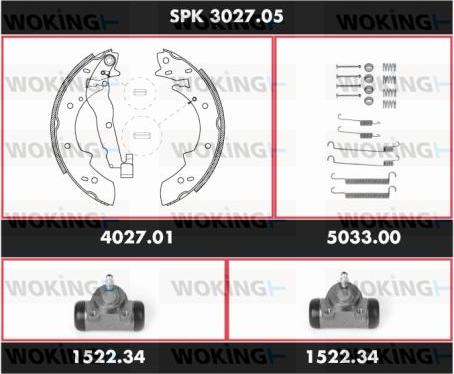 Woking SPK 3027.05 - Bremžu loku komplekts ps1.lv