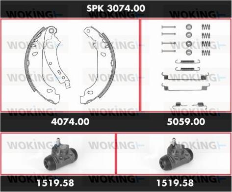 Woking SPK 3074.00 - Bremžu loku komplekts ps1.lv