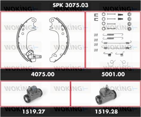 Woking SPK 3075.03 - Bremžu loku komplekts ps1.lv