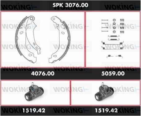 Woking SPK 3076.00 - Bremžu loku komplekts ps1.lv