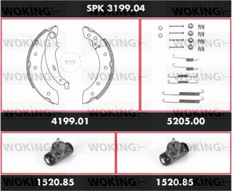 Woking SPK 3199.04 - Bremžu loku komplekts ps1.lv