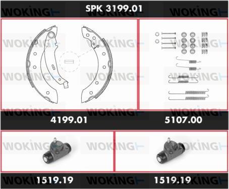 Woking SPK 3199.01 - Bremžu loku komplekts ps1.lv