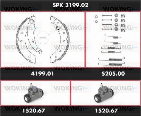 Woking SPK 3199.02 - Bremžu loku komplekts ps1.lv