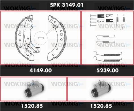 Woking SPK 3149.01 - Bremžu loku komplekts ps1.lv