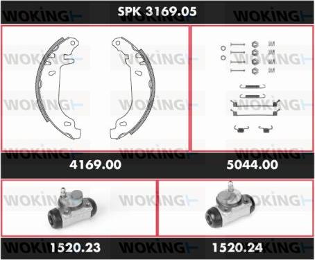 Woking SPK 3169.05 - Bremžu loku komplekts ps1.lv