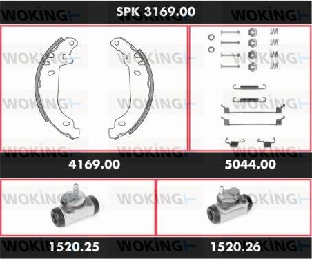 Woking SPK 3169.00 - Bremžu loku komplekts ps1.lv