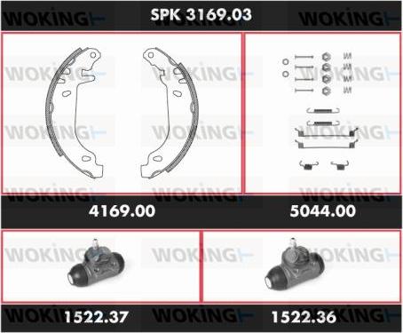 Woking SPK 3169.03 - Bremžu loku komplekts ps1.lv