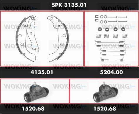 Woking SPK 3135.01 - Bremžu loku komplekts ps1.lv