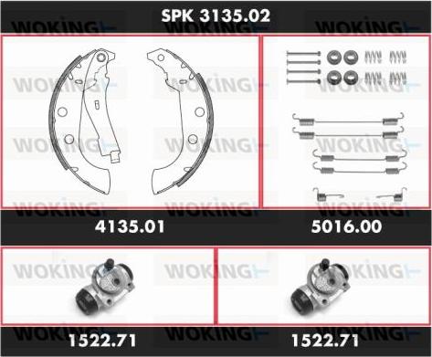 Woking SPK 3135.02 - Bremžu loku komplekts ps1.lv