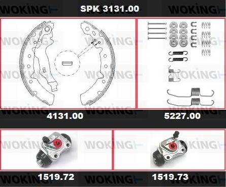 Woking SPK 3131.00 - Bremžu loku komplekts ps1.lv