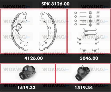 Woking SPK 3126.00 - Bremžu loku komplekts ps1.lv