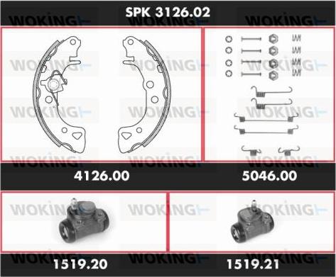 Woking SPK 3126.02 - Bremžu loku komplekts ps1.lv