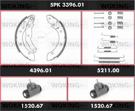 Woking SPK 3396.01 - Bremžu loku komplekts ps1.lv