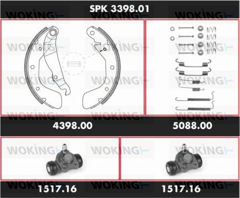 Woking SPK 3398.01 - Bremžu loku komplekts ps1.lv