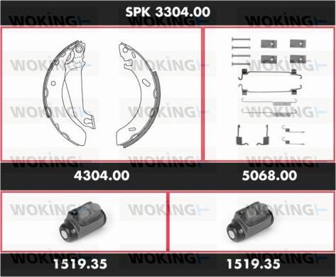 Woking SPK 3304.00 - Bremžu loku komplekts ps1.lv