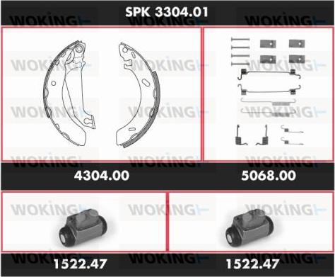 Woking SPK 3304.01 - Bremžu loku komplekts ps1.lv