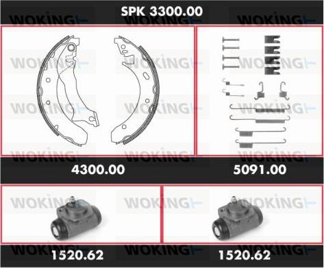 Woking SPK 3300.00 - Bremžu loku komplekts ps1.lv