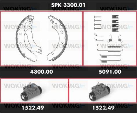 Woking SPK 3300.01 - Bremžu loku komplekts ps1.lv