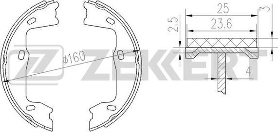 Zekkert BK-4449 - Bremžu loku komplekts ps1.lv