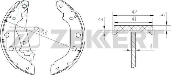 Zekkert BK-4445 - Bremžu loku komplekts ps1.lv