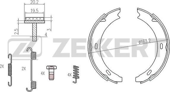 Zekkert BK-4440 - Bremžu loku komplekts ps1.lv