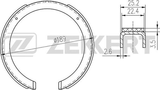 Zekkert BK-4456 - Bremžu loku komplekts ps1.lv