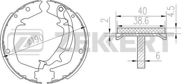 Zekkert BK-4451 - Bremžu loku komplekts ps1.lv