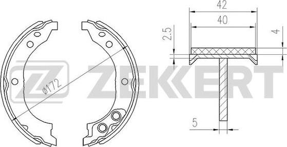 Zekkert BK-4453 - Bremžu loku komplekts ps1.lv