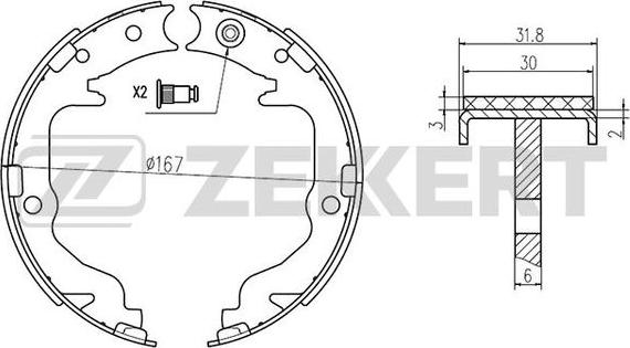 Zekkert BK-4438 - Bremžu loku komplekts ps1.lv