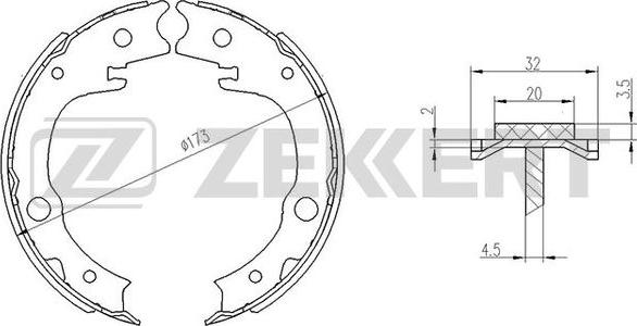 Zekkert BK-4097 - Bremžu loku komplekts ps1.lv