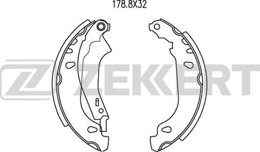 Zekkert BK-4045 - Bremžu loku komplekts ps1.lv