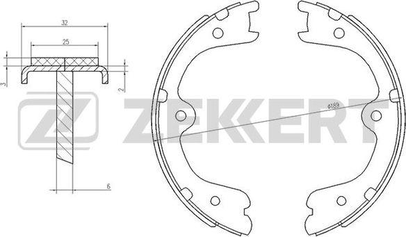 Zekkert BK-4047 - Bremžu loku komplekts ps1.lv