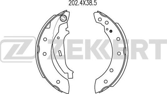 Zekkert BK-4058 - Bremžu loku komplekts ps1.lv