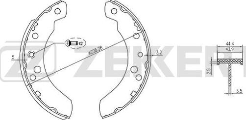 Zekkert BK-4001 - Bremžu loku komplekts ps1.lv