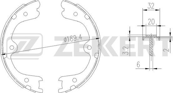 Zekkert BK-4011 - Bremžu loku komplekts ps1.lv