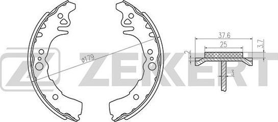 Zekkert BK-4086 - Bremžu loku komplekts ps1.lv