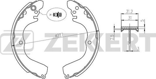 Zekkert BK-4032 - Bremžu loku komplekts ps1.lv